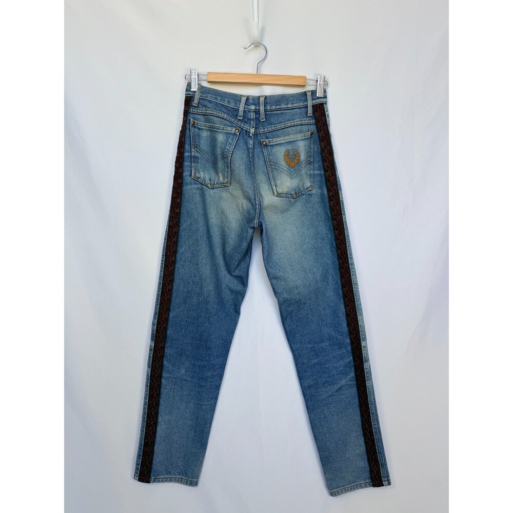 Vintage Gian Marco Venturi Jeans Women 28 / EU 42 Blue Embroidered Side Stripe